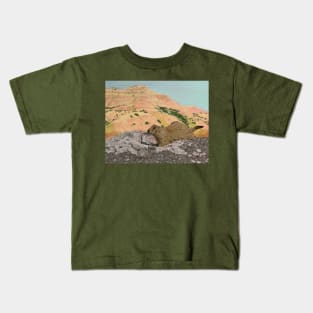 Prairie Dog Mountain painting Kids T-Shirt